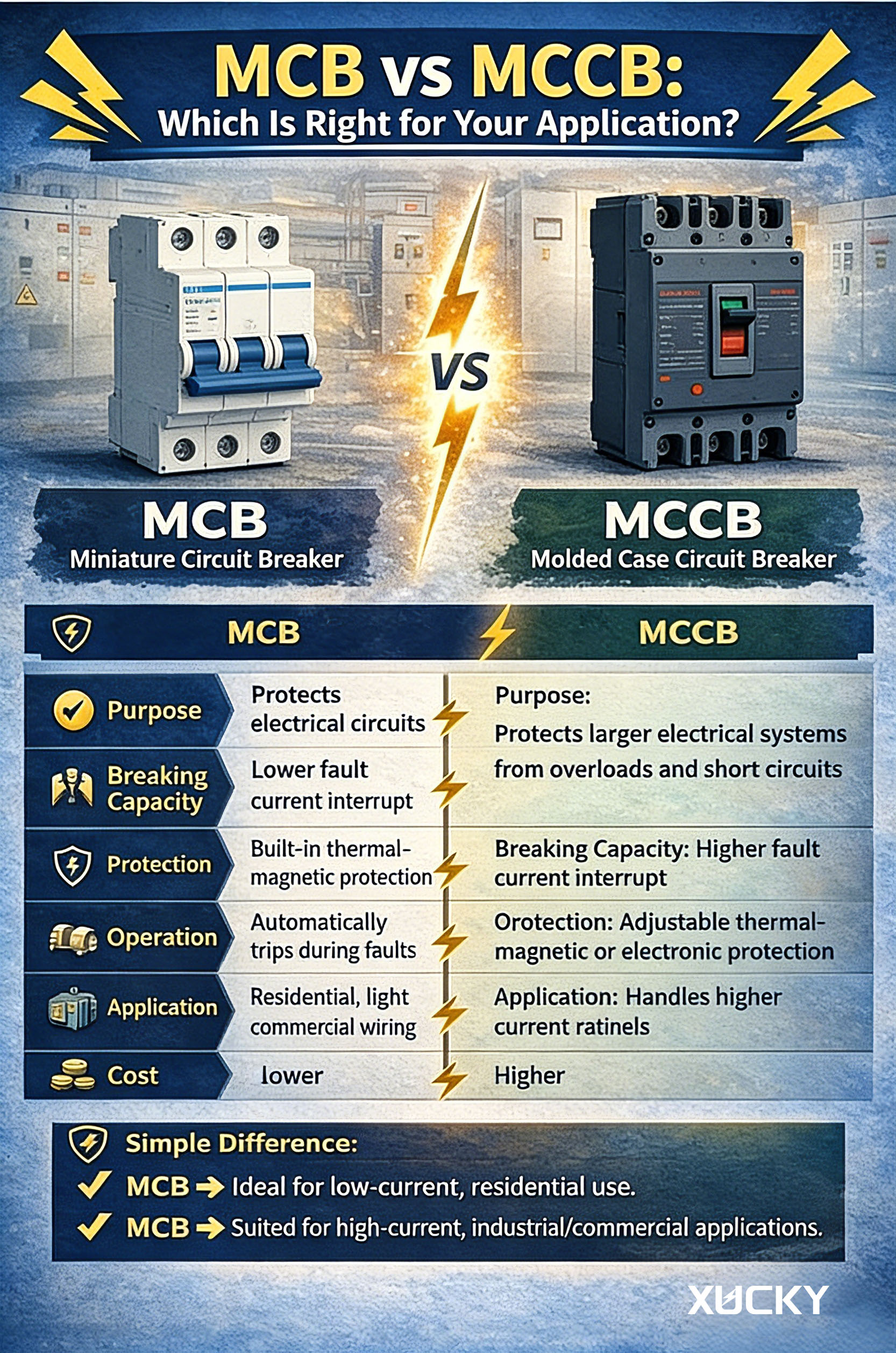 MCB vs. MCCB: Qual é o certo para sua aplicação?
