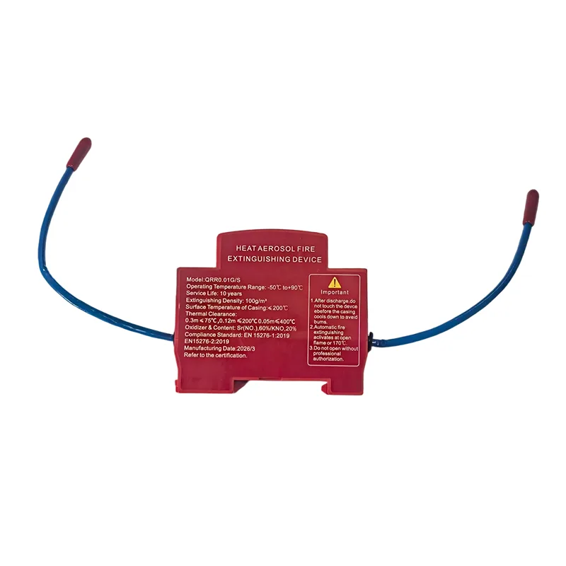 Dispositivo de extinção de incêndio em aerossol quente QRR